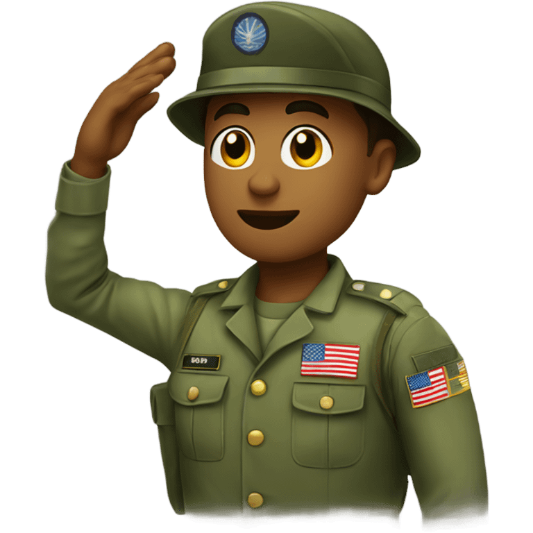 Army Solider saluting emoji