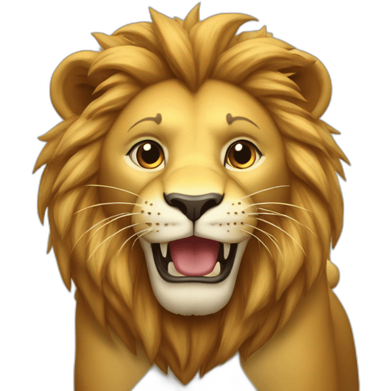 Lion qui mange un dauphin emoji