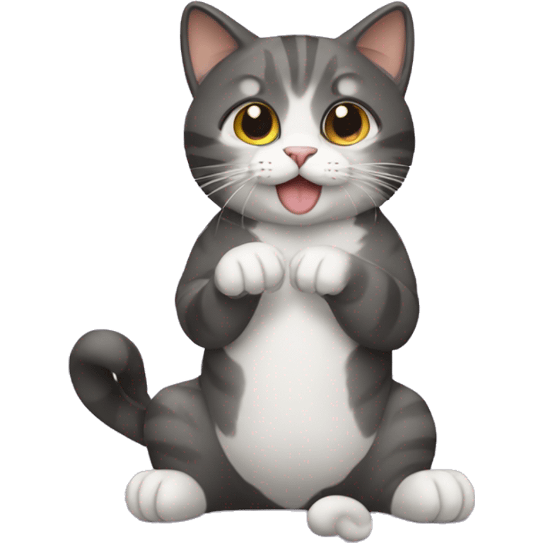 a cat with a hook in its paws emoji