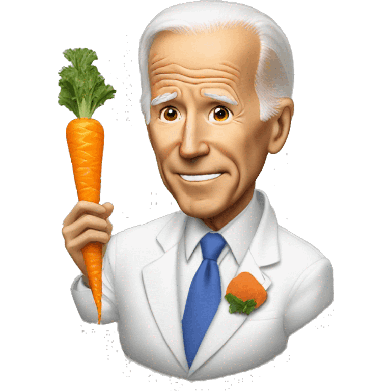 Biden mange une carotte emoji