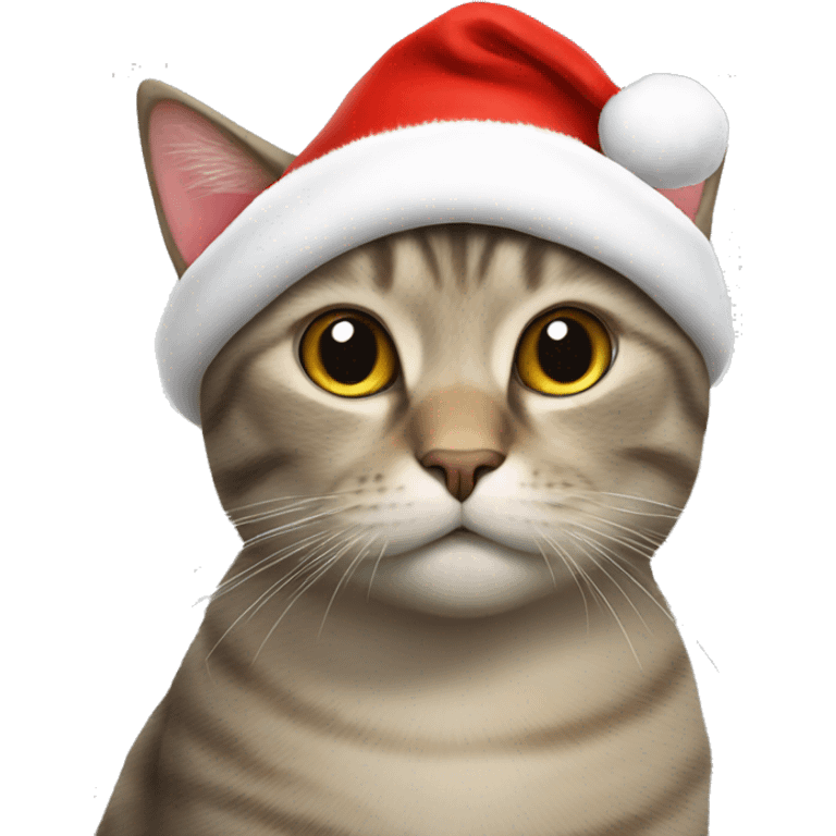 Cat with Santa hat emoji