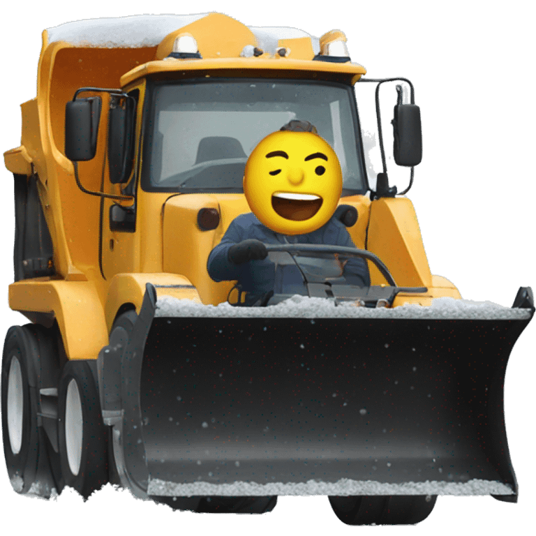 King in a snow plow emoji