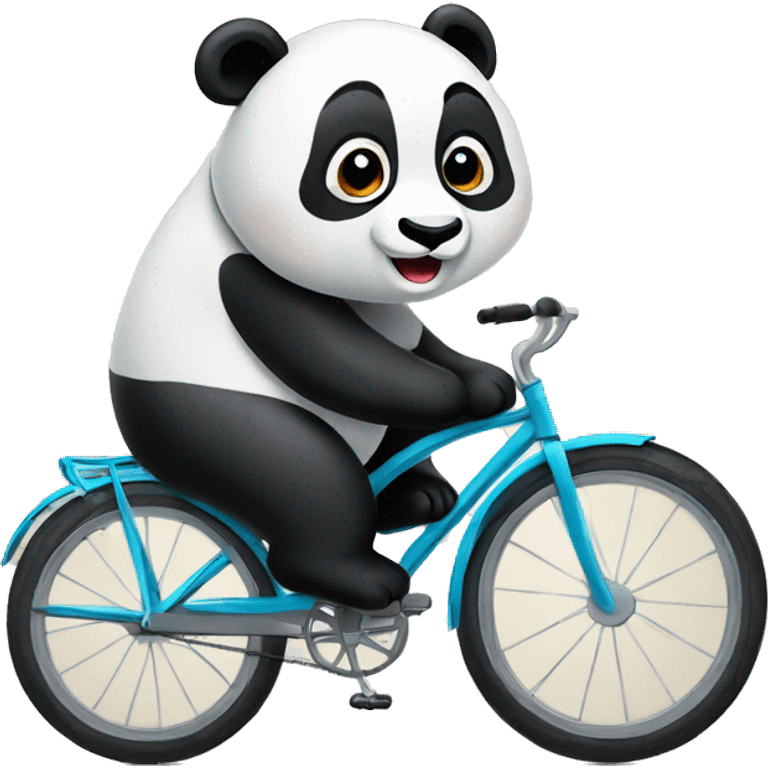 Panda sur un vélo  emoji