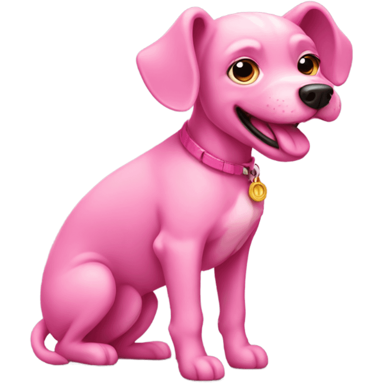 pink dog emoji