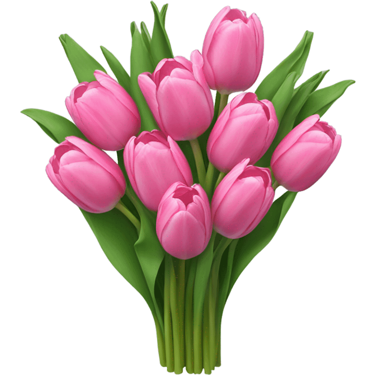 Pink tulips Baquette emoji