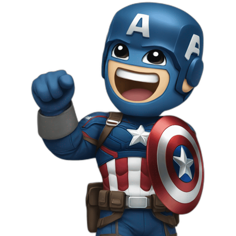 captain america laughing emoji