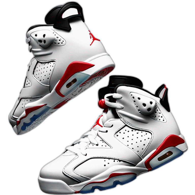 Air jordan 6 white emoji