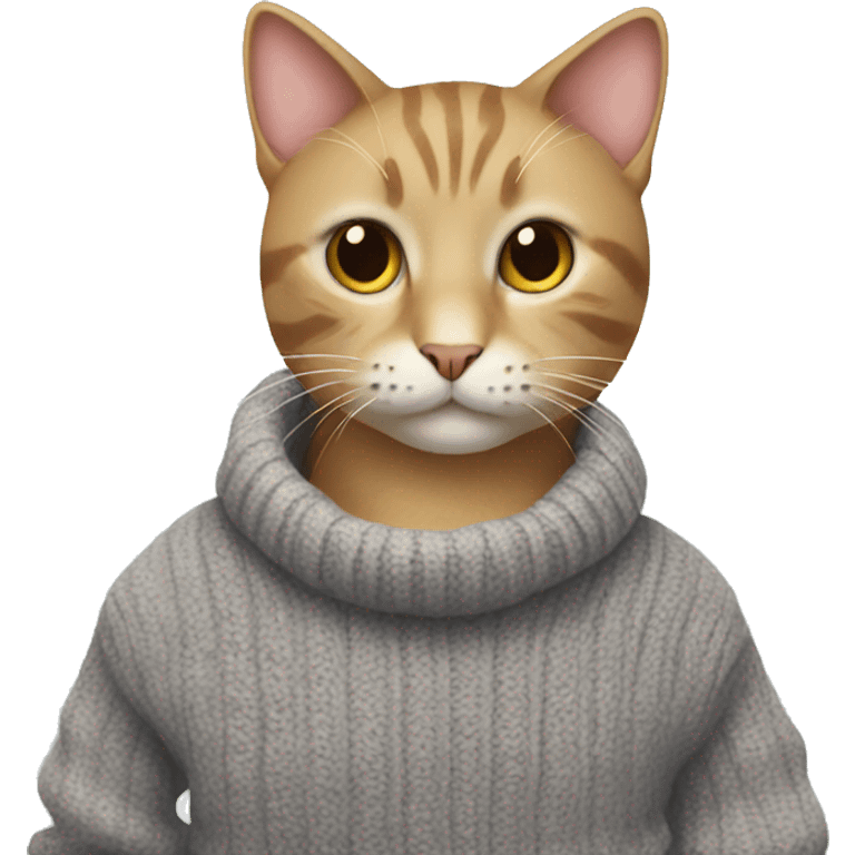 Cat with sweater emoji