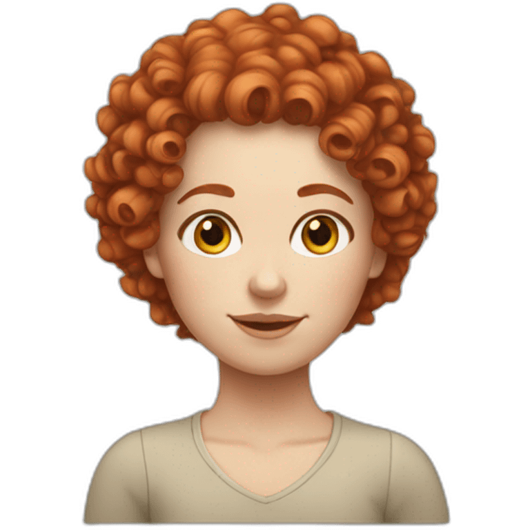 Red curly haired white girl emoji