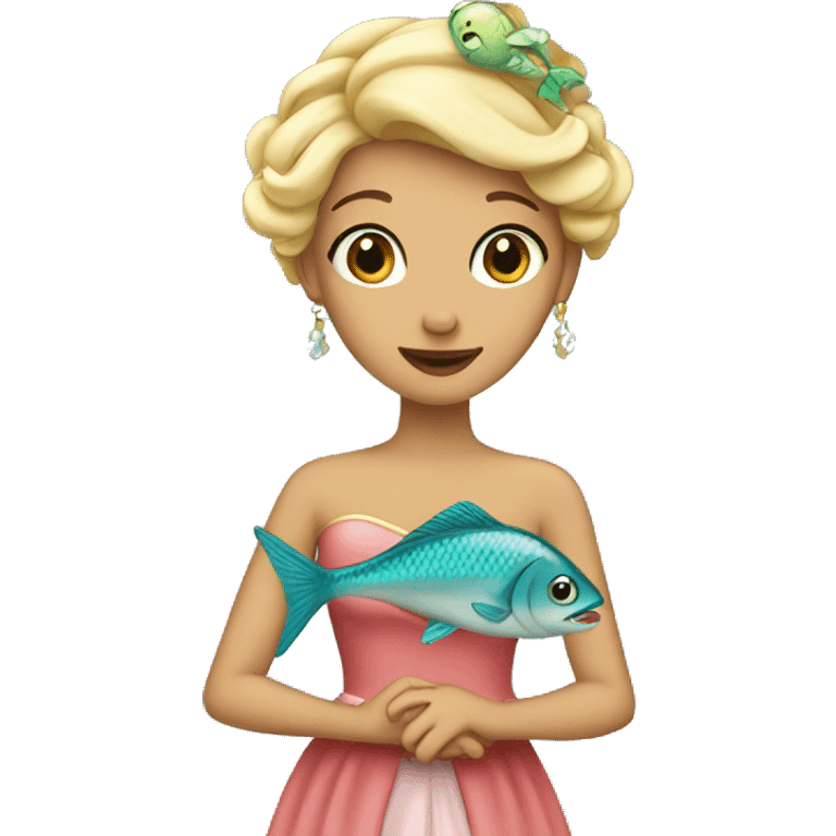 Princess with fish emoji