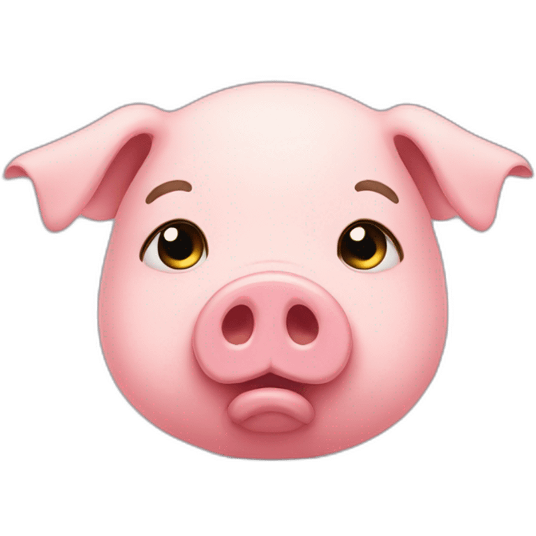 sad pig emoji