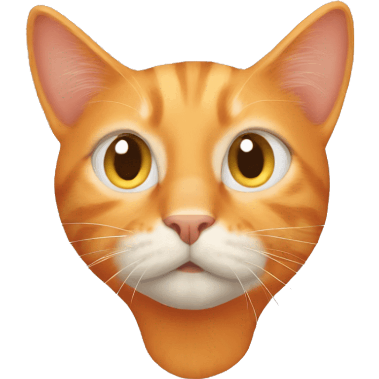 orange cat sniffing emoji