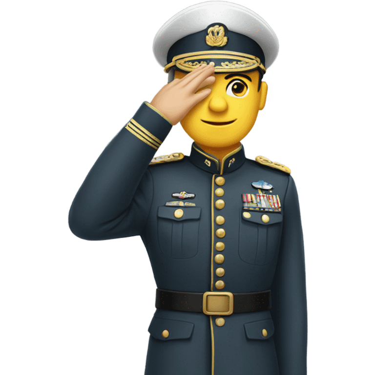 An general saluting emoji