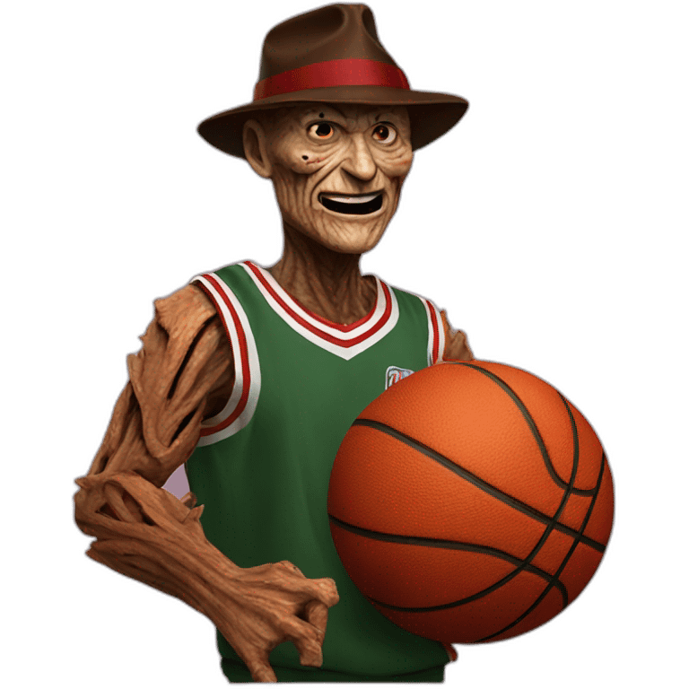 Freddy Krueger playing basketball emoji