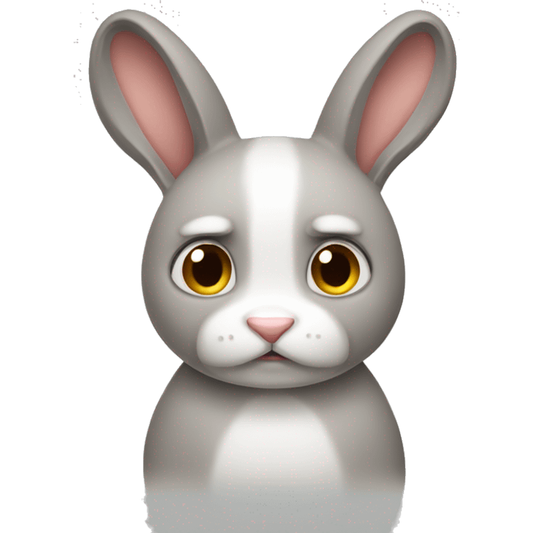 unhappy rabbit emoji