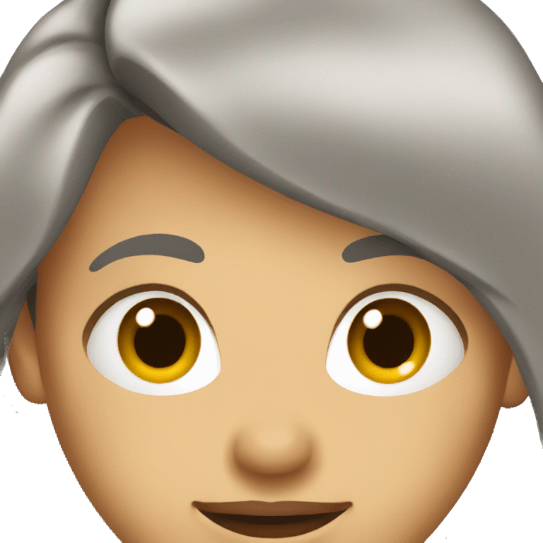 Brown gray hair emoji