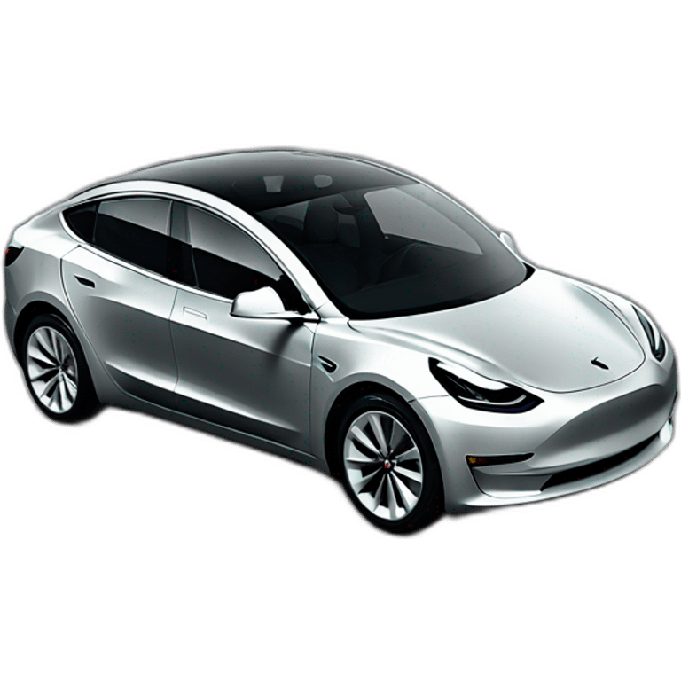 tesla-model-3-grey emoji