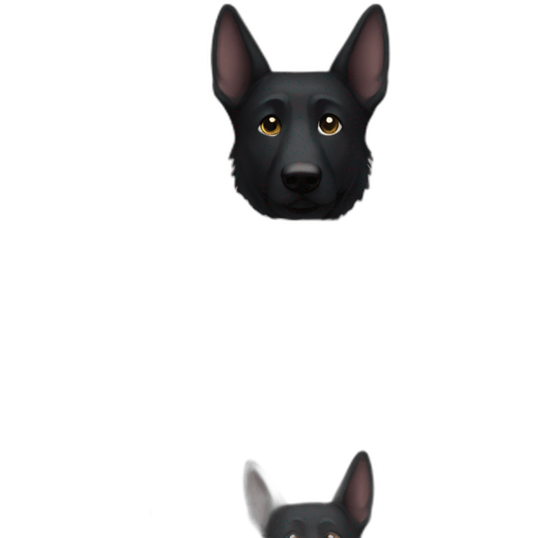 totally black german shepherd emoji