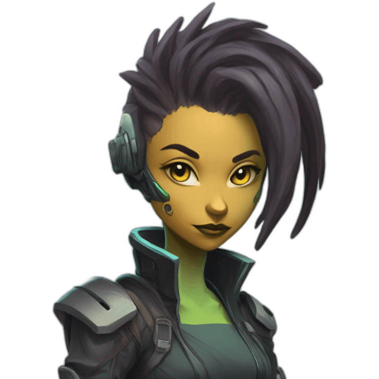 cyberpunk alien character desing scifi roguelike rpg style inspired by slay the spire digital art emoji