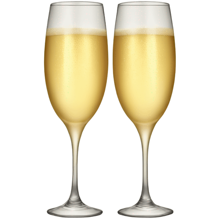 Champagne glasses with bow on stem toasting  emoji