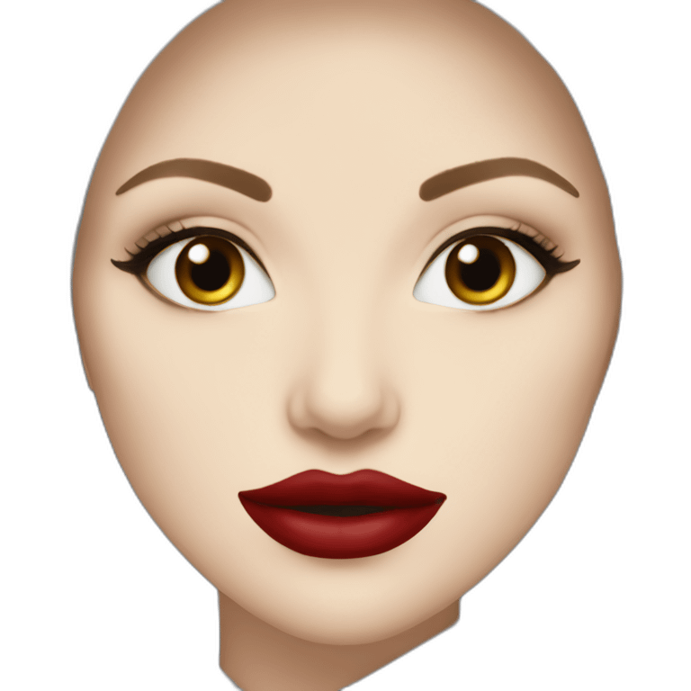 Sexy woman pale skin red lips wear hijab emoji