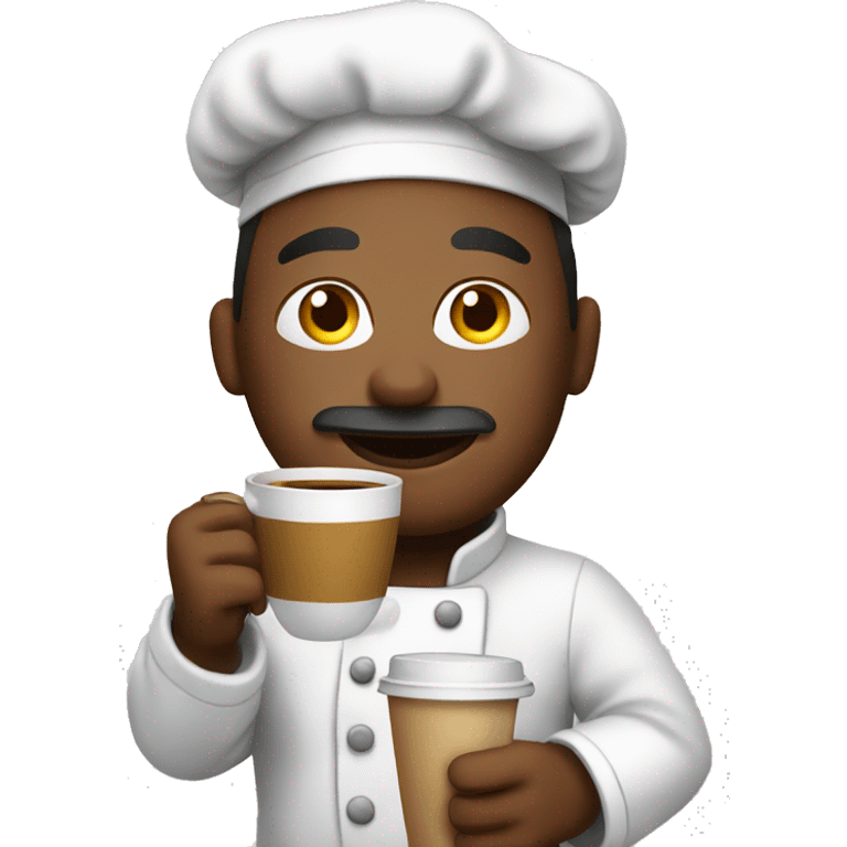 Chef drinking coffee emoji