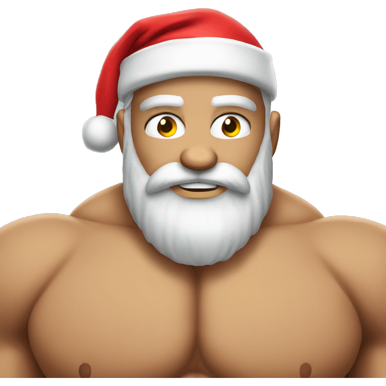 muscular santa using my face  emoji