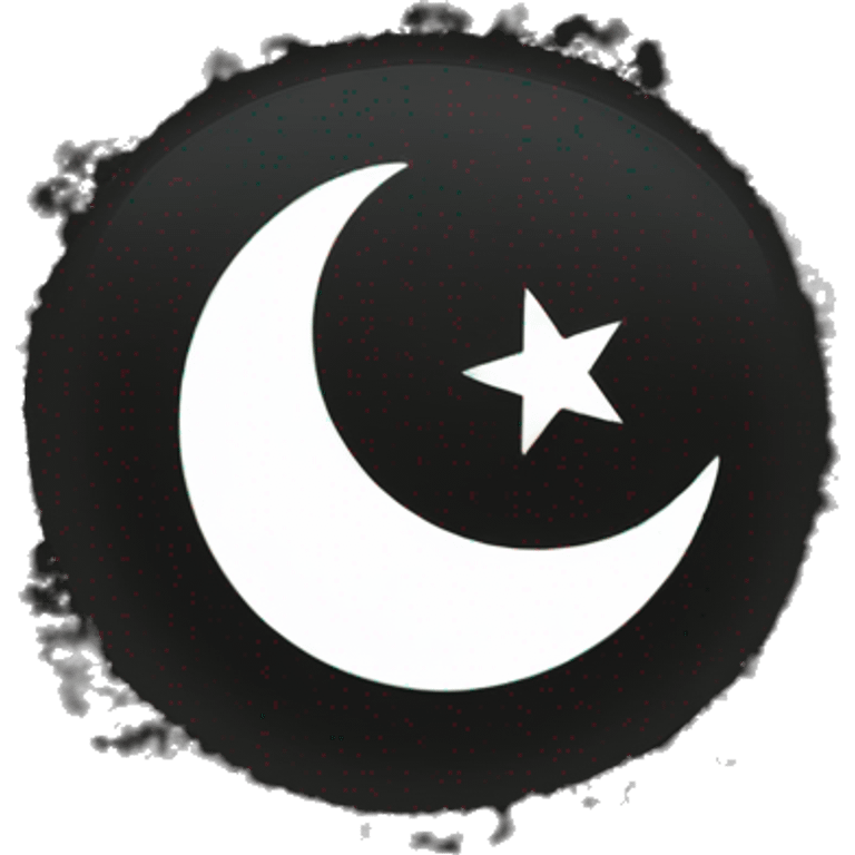 Islamic flag,use use black background and this is in the middle of the flag emoji