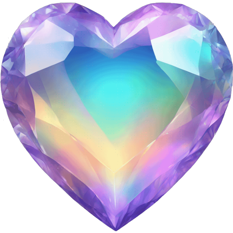 Crystal Iridescent Heart emoji