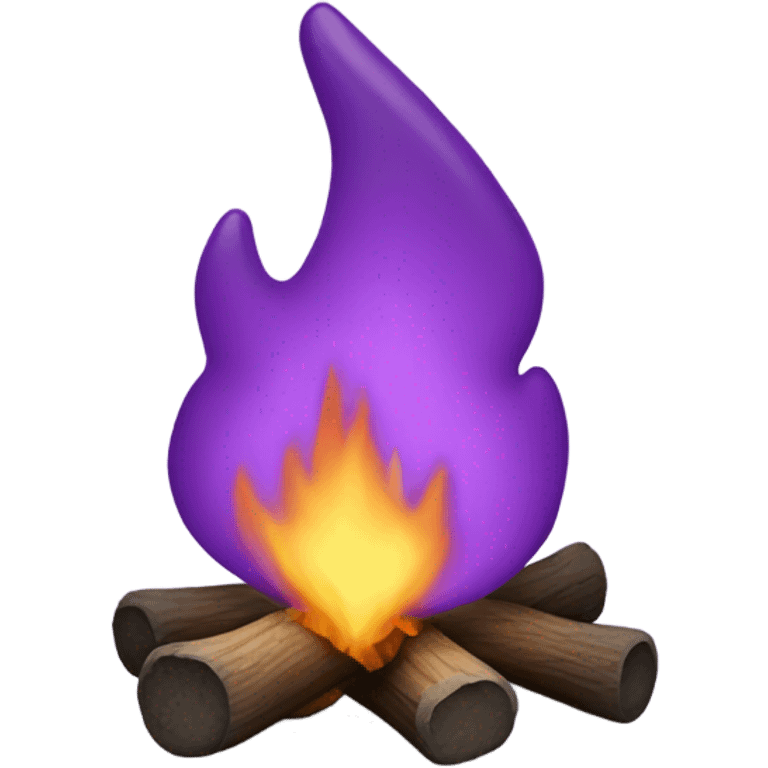 Purple campfire emoji