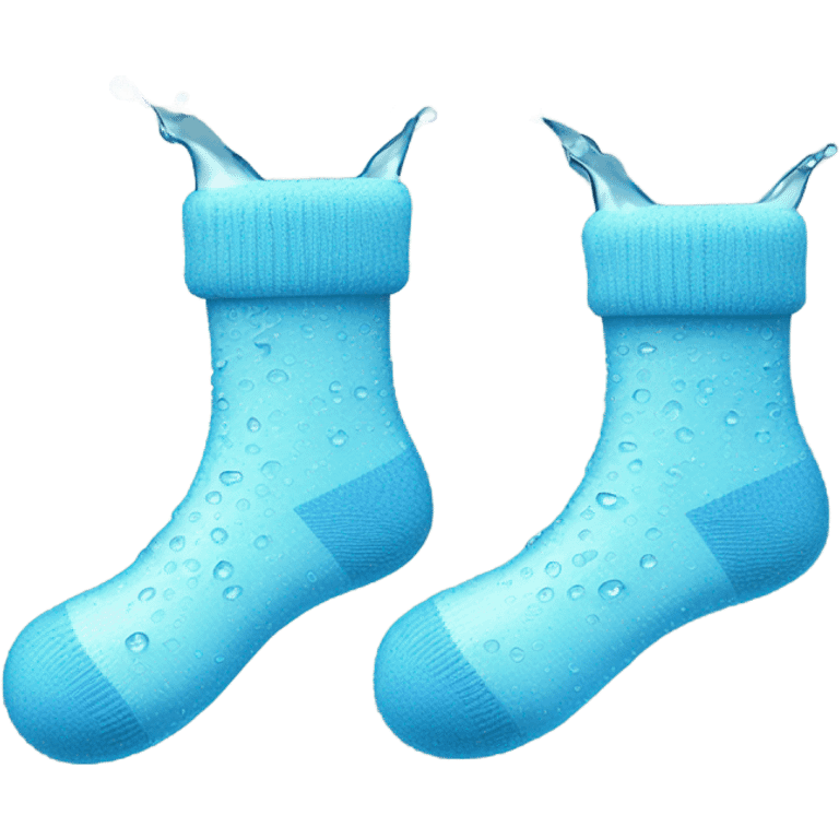 socks with water drop emoji