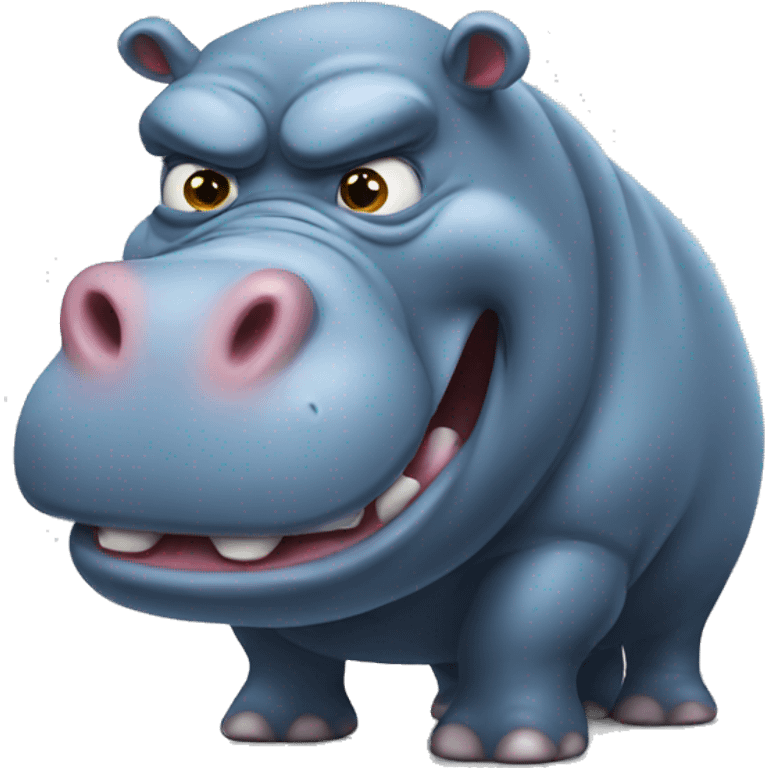 Angry hippo emoji