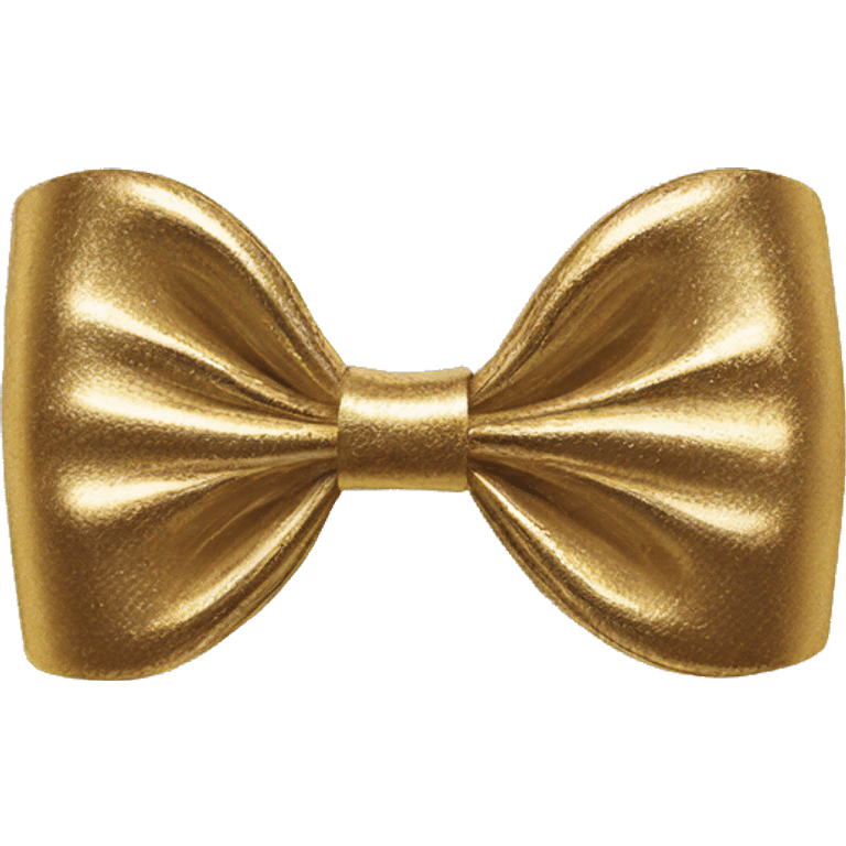 Gold bow shape hair clip emoji