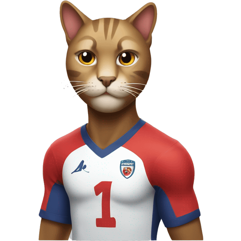 Footballer  cat strong emoji