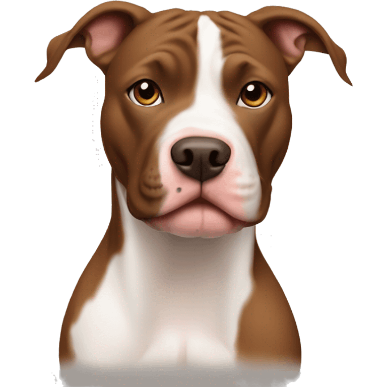 brown and white pit bull  emoji