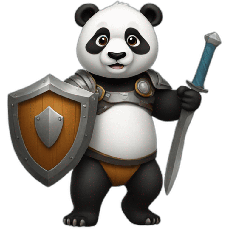 panda with a shield emoji