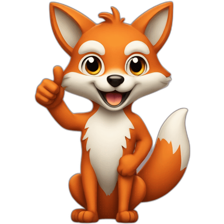 thumbs up fox  emoji