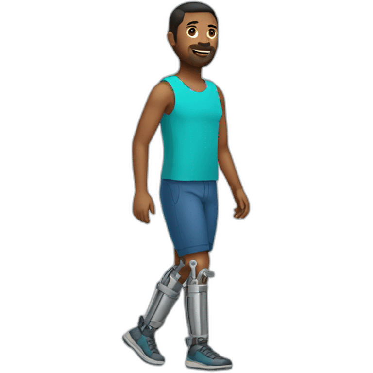 Person with prosthetic leg  emoji