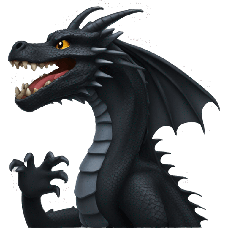 a black dragon. emoji