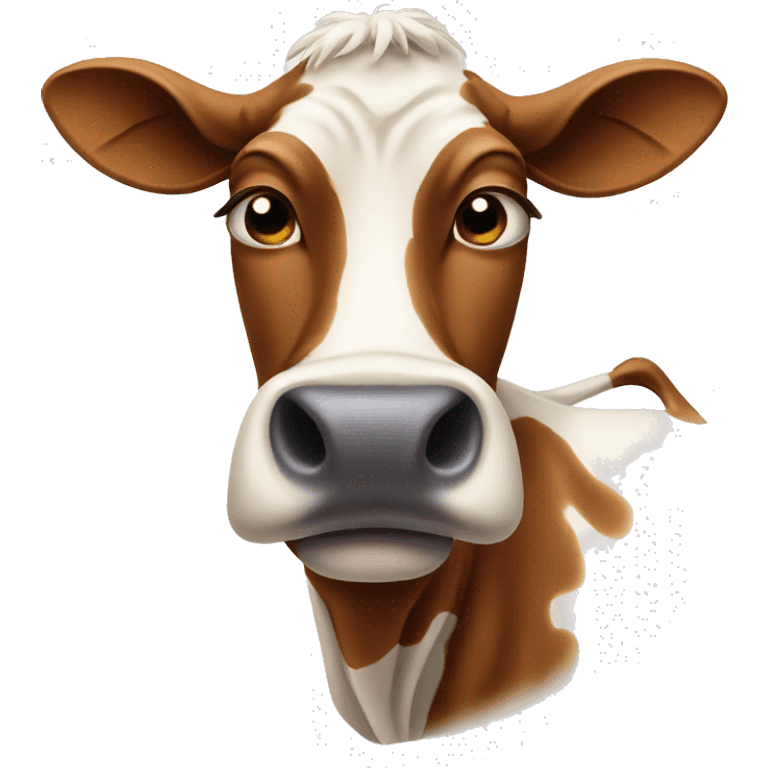 cow with a snotty nose emoji