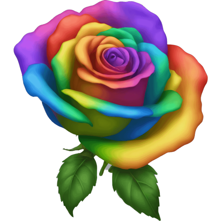 rainbow rose  emoji