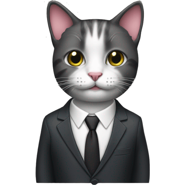 kitty in a suit emoji