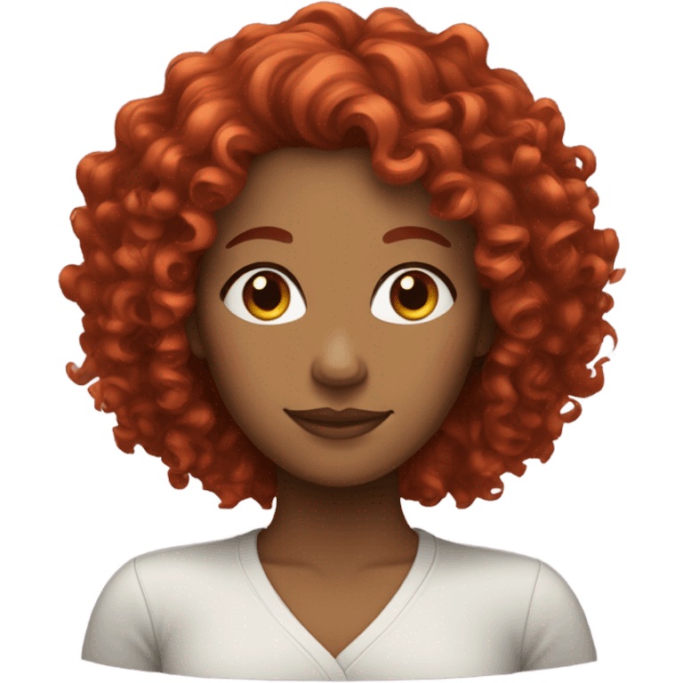 Curly red head woman emoji