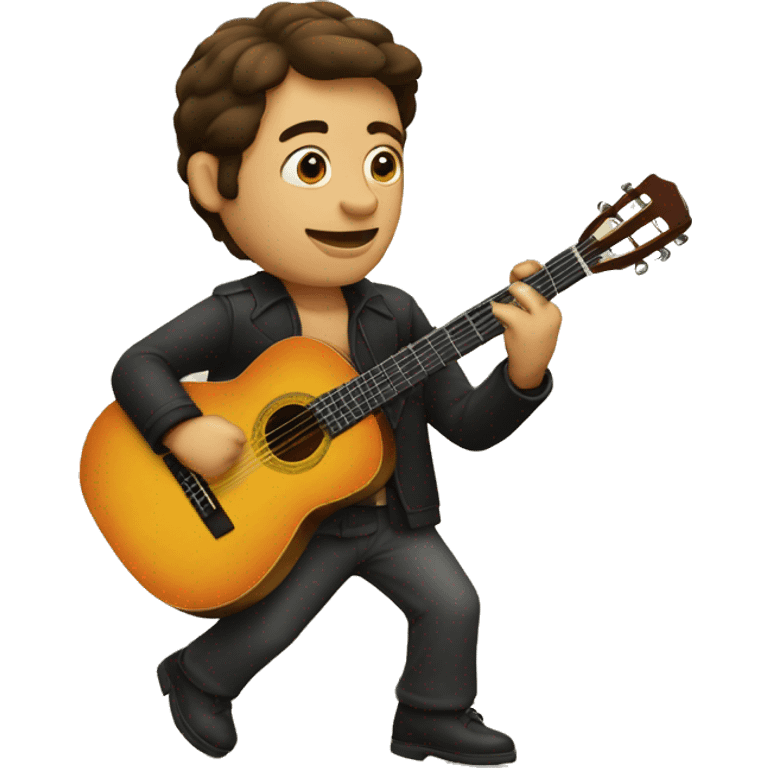 spanish guitar played by a men  emoji