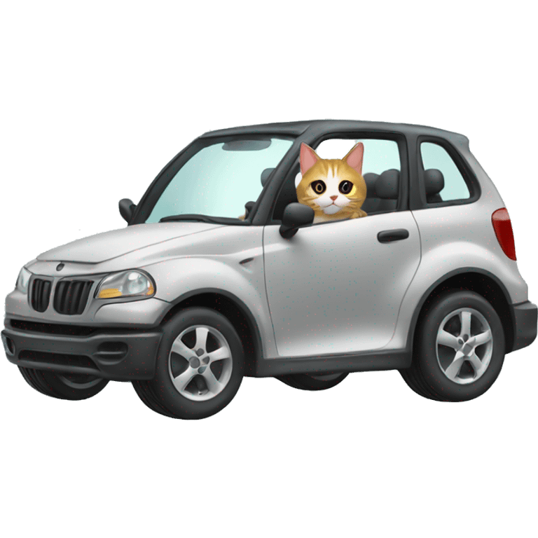 Cat driving a car emoji