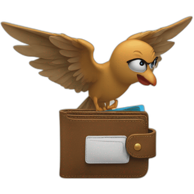 Flying wallet emoji