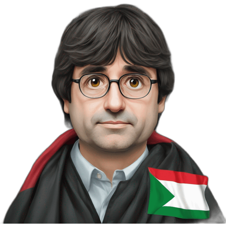 carles puigdemont with palestinian keffiyeh emoji