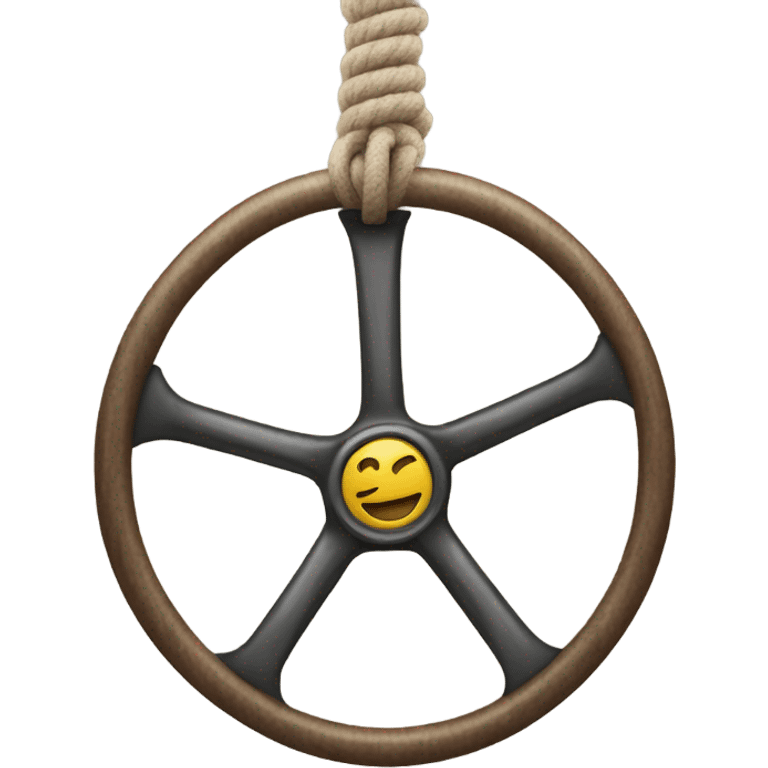 Steering wheels on a rope emoji