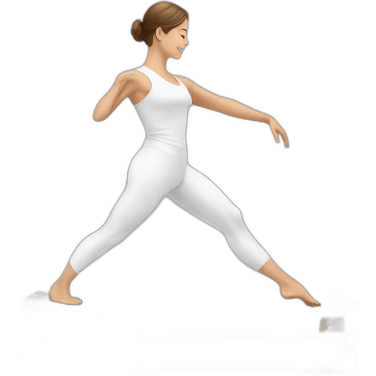 Pilates reformer white classical  emoji