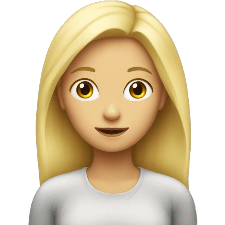 Blond Girl with idea  emoji